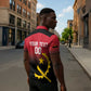 Angola Basketball Custom Zipper Polo Shirt Go Champions Angolan