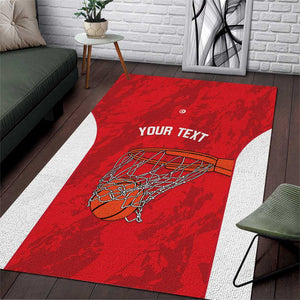 Afro Basketball Custom Tunisia Area Rug Go Champions Eagles of Carthage - African Pride