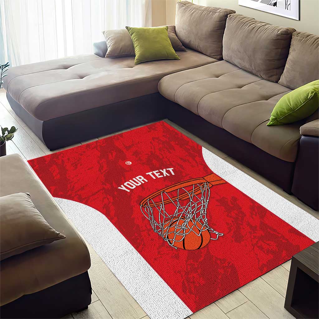 Afro Basketball Custom Tunisia Area Rug Go Champions Eagles of Carthage - African Pride