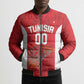 Tunisia Basketball Custom Bomber Puffer Jacket Go Champions Eagles of Carthage