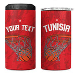 Afro Basketball Custom Tunisia 4 in 1 Can Cooler Tumbler Go Champions Eagles of Carthage - African Pride