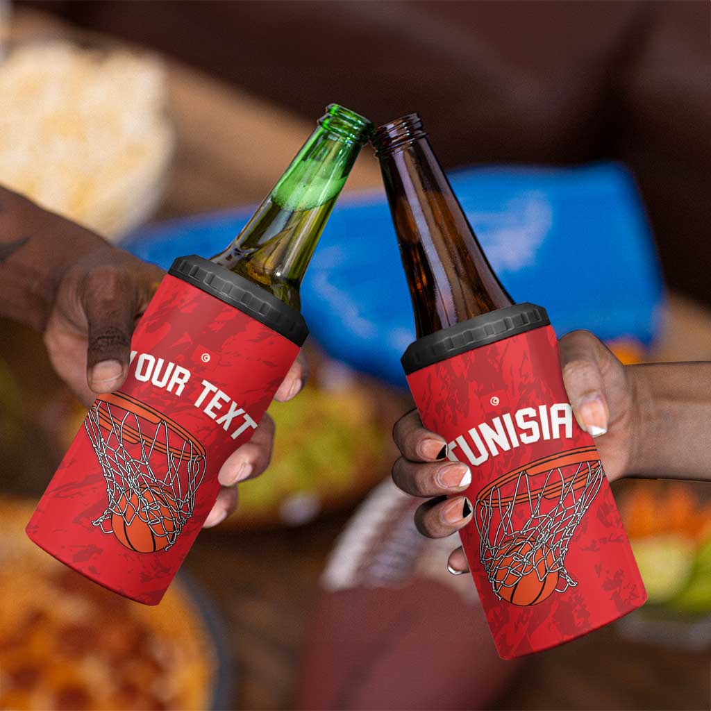 Afro Basketball Custom Tunisia 4 in 1 Can Cooler Tumbler Go Champions Eagles of Carthage - African Pride