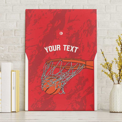 Afro Basketball Custom Tunisia Canvas Wall Art Go Champions Eagles of Carthage - African Pride