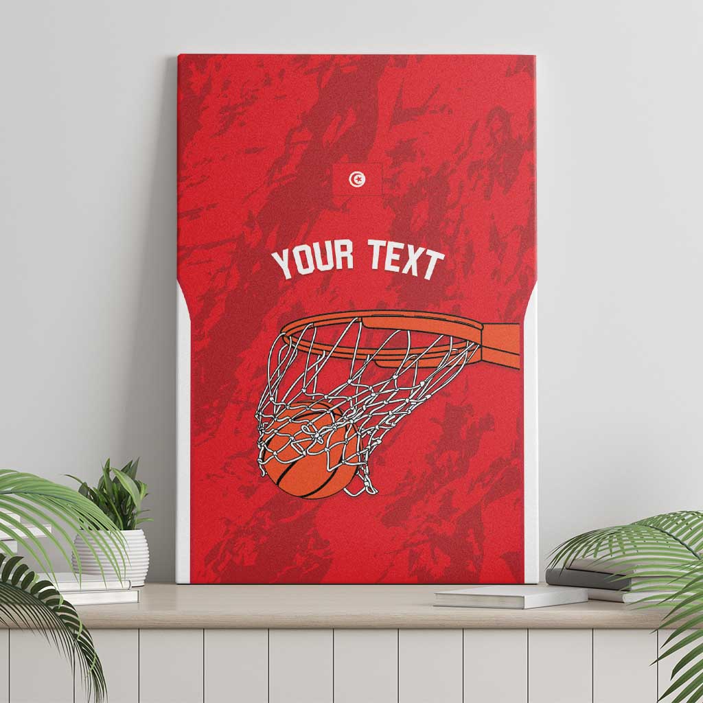 Afro Basketball Custom Tunisia Canvas Wall Art Go Champions Eagles of Carthage - African Pride