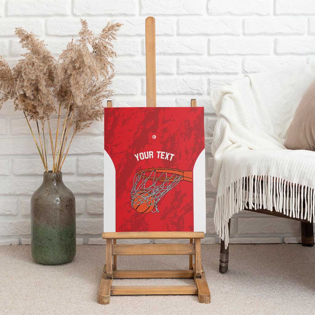 Afro Basketball Custom Tunisia Canvas Wall Art Go Champions Eagles of Carthage - African Pride