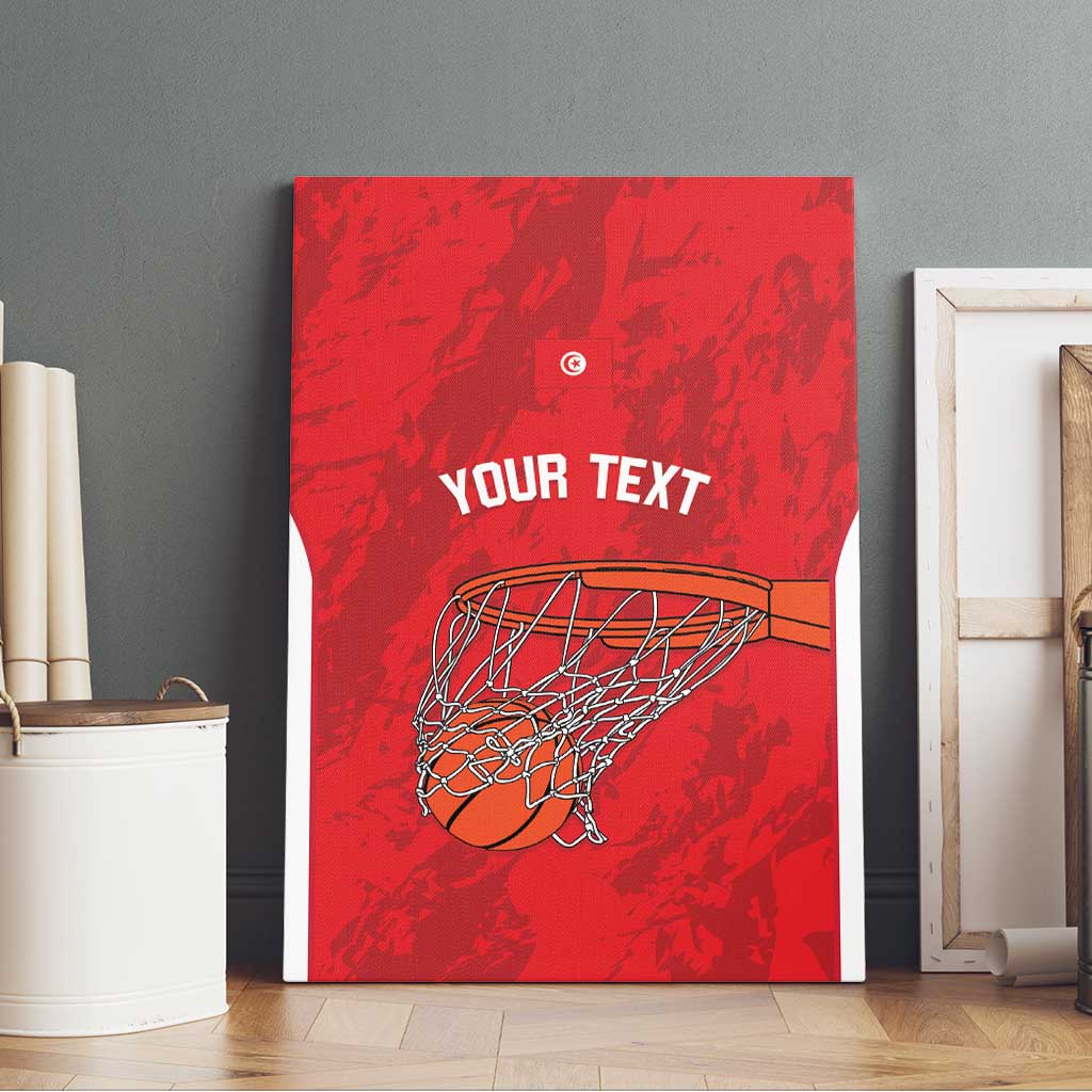 Afro Basketball Custom Tunisia Canvas Wall Art Go Champions Eagles of Carthage - African Pride