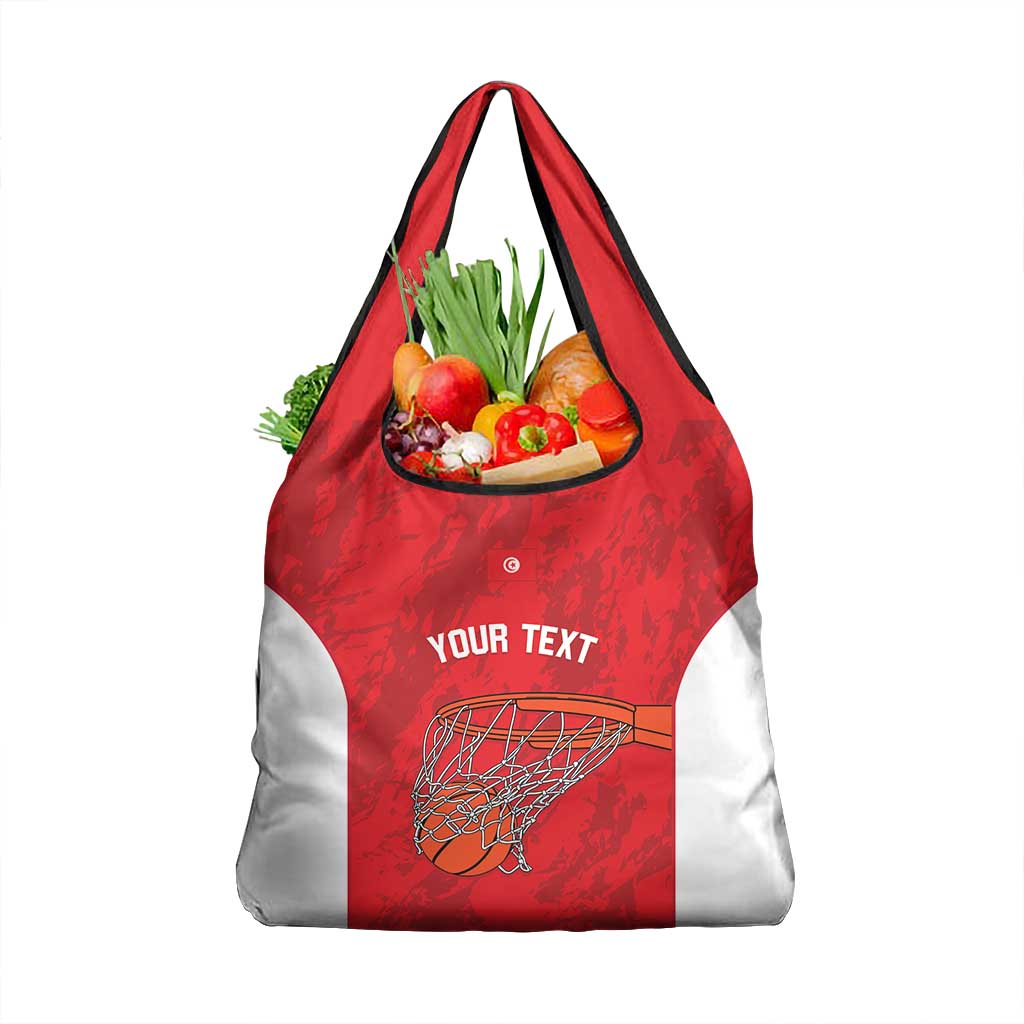 Afro Basketball Custom Tunisia Grocery Bag Go Champions Eagles of Carthage - African Pride