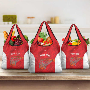 Afro Basketball Custom Tunisia Grocery Bag Go Champions Eagles of Carthage - African Pride