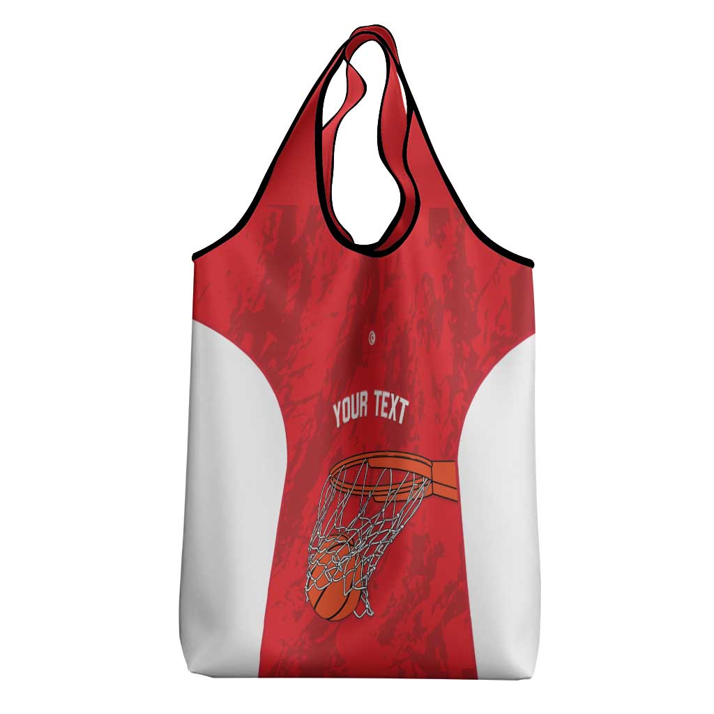 Afro Basketball Custom Tunisia Grocery Bag Go Champions Eagles of Carthage - African Pride