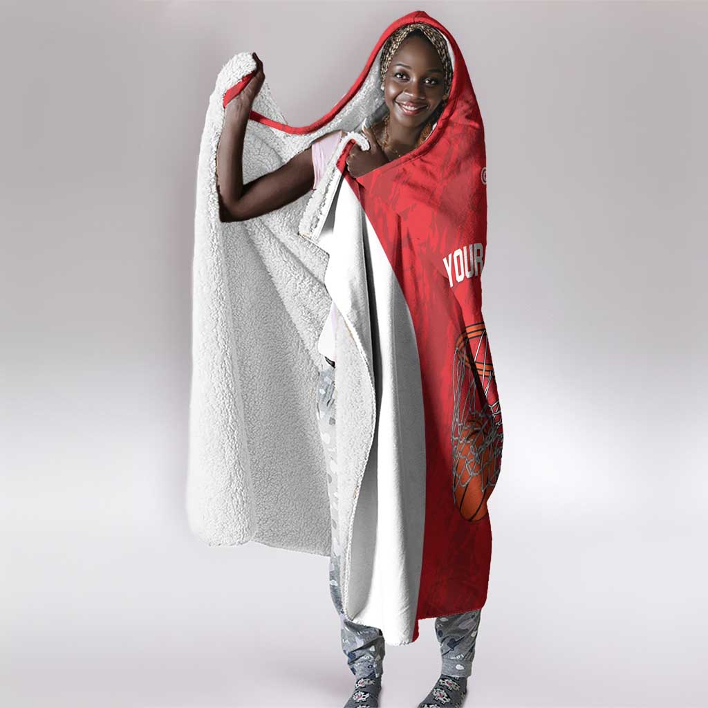 Afro Basketball Custom Tunisia Hooded Blanket Go Champions Eagles of Carthage - African Pride