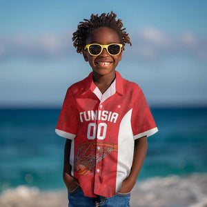 Afro Basketball Custom Tunisia Kid Hawaiian Shirt Go Champions Eagles of Carthage - African Pride