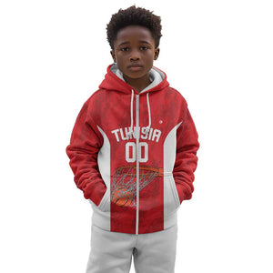 Afro Basketball Custom Tunisia Kid Hoodie Go Champions Eagles of Carthage - African Pride