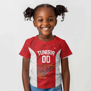Afro Basketball Custom Tunisia Kid T shirt Go Champions Eagles of Carthage - African Pride