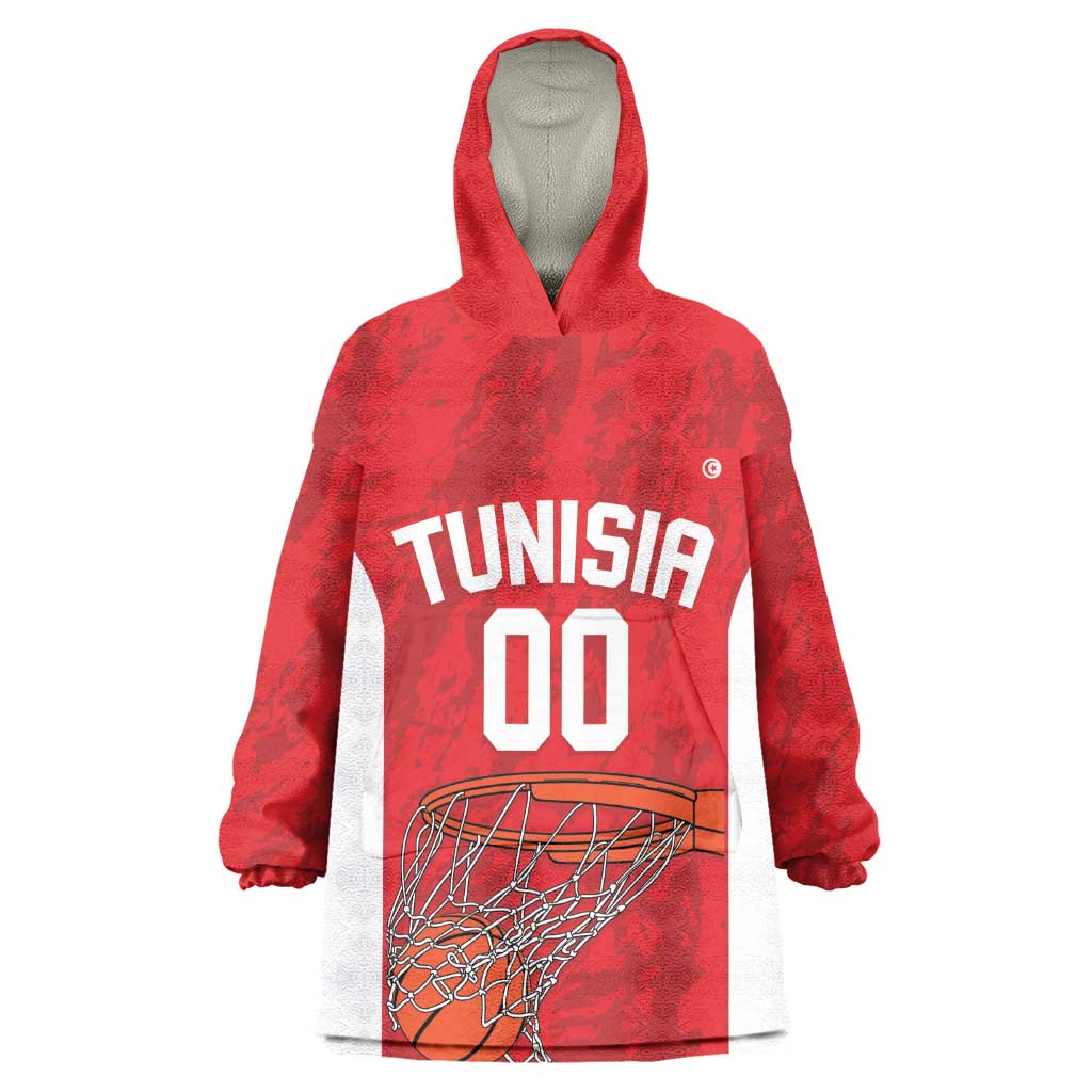 Afro Basketball Custom Tunisia Kid Wearable Blanket Hoodie Go Champions Eagles of Carthage - African Pride