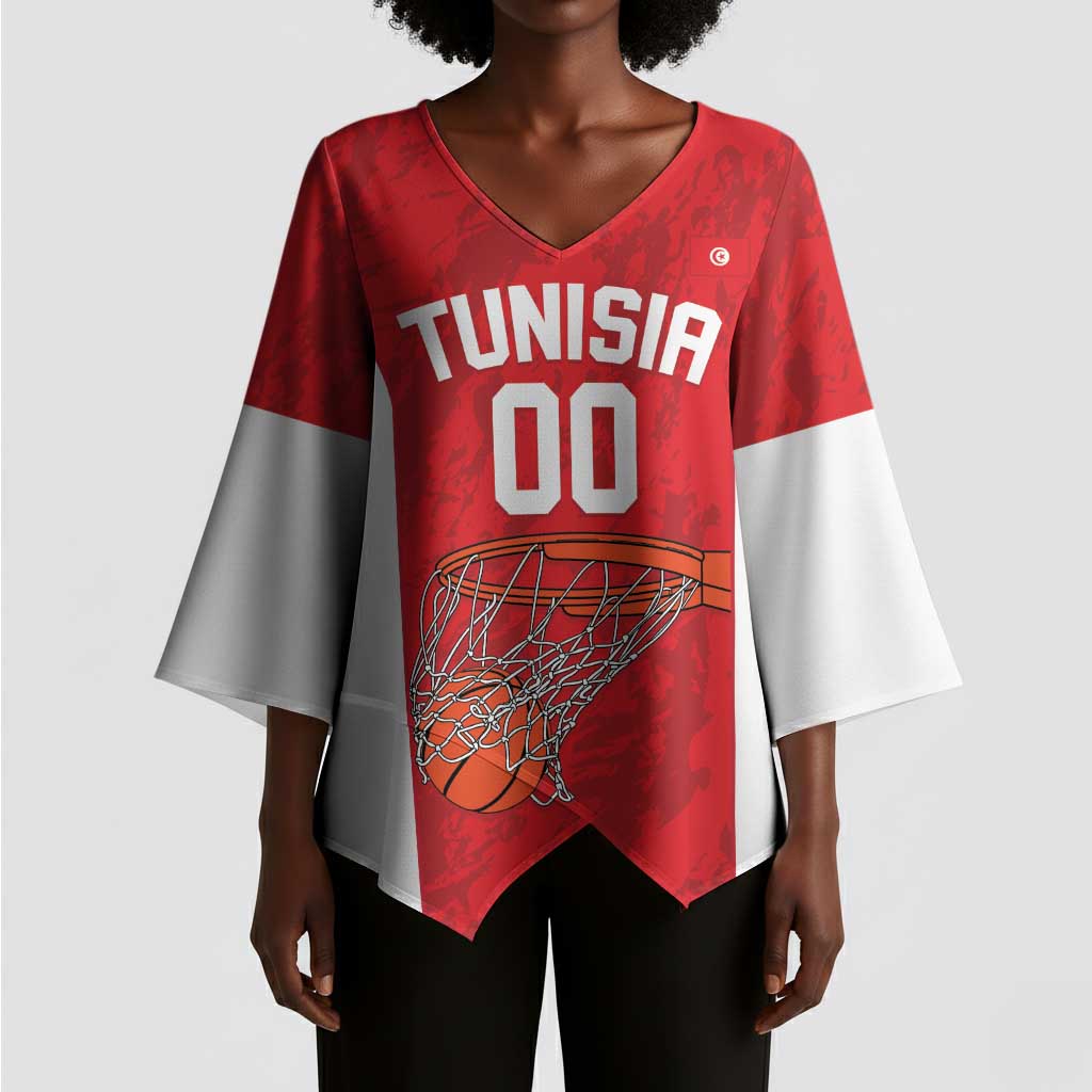Tunisia Basketball Custom Kimono Sleeve Blouse Go Champions Eagles of Carthage