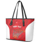 Afro Basketball Custom Tunisia Leather Tote Bag Go Champions Eagles of Carthage - African Pride