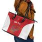 Afro Basketball Custom Tunisia Leather Tote Bag Go Champions Eagles of Carthage - African Pride