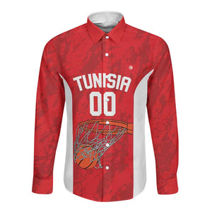 Afro Basketball Custom Tunisia Long Sleeve Button Shirt Go Champions Eagles of Carthage - African Pride
