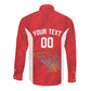 Afro Basketball Custom Tunisia Long Sleeve Button Shirt Go Champions Eagles of Carthage - African Pride