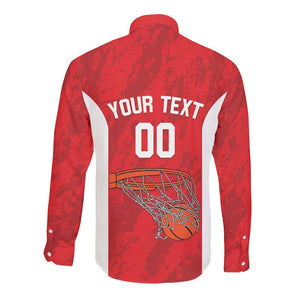Afro Basketball Custom Tunisia Long Sleeve Button Shirt Go Champions Eagles of Carthage - African Pride