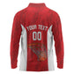 Afro Basketball Custom Tunisia Long Sleeve Polo Shirt Go Champions Eagles of Carthage - African Pride
