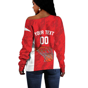 Afro Basketball Custom Tunisia Off Shoulder Sweater Go Champions Eagles of Carthage - African Pride