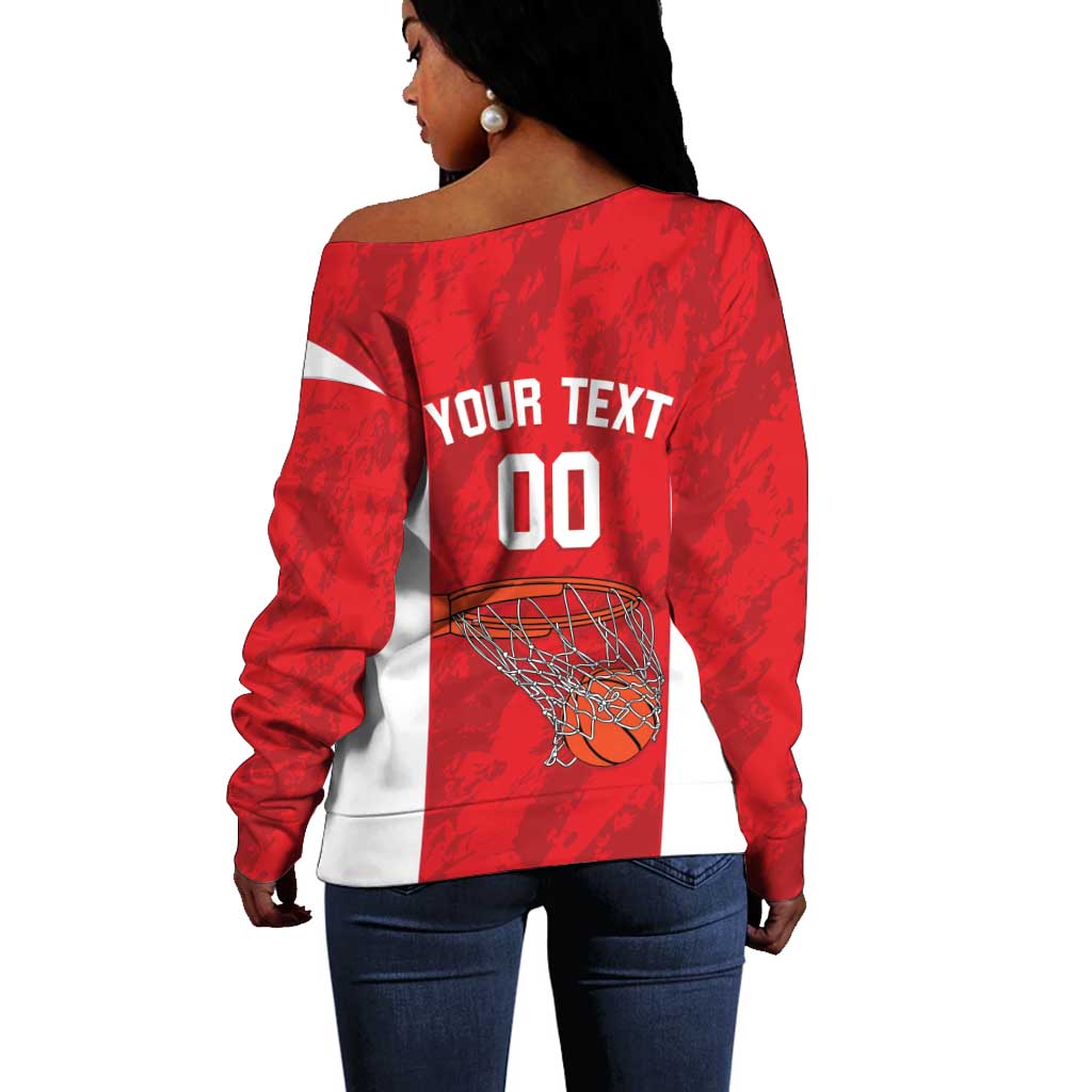 Afro Basketball Custom Tunisia Off Shoulder Sweater Go Champions Eagles of Carthage - African Pride