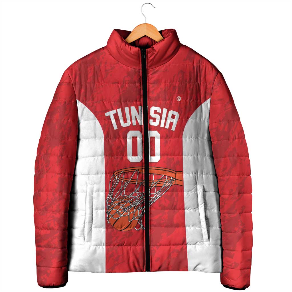 Tunisia Basketball Custom Padded Jacket Go Champions Eagles of Carthage