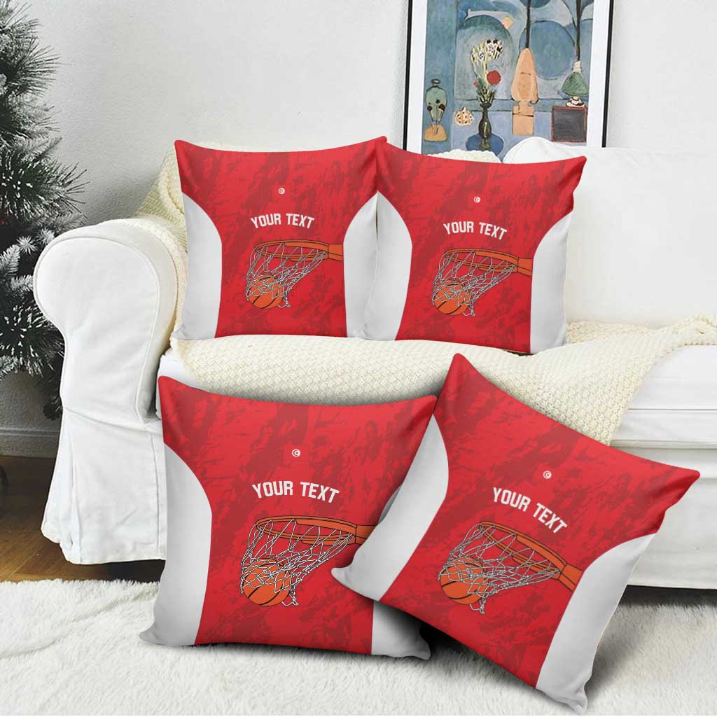 Tunisia Basketball Custom Pillow Cover Go Champions Eagles of Carthage