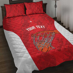 Afro Basketball Custom Tunisia Quilt Bed Set Go Champions Eagles of Carthage - African Pride