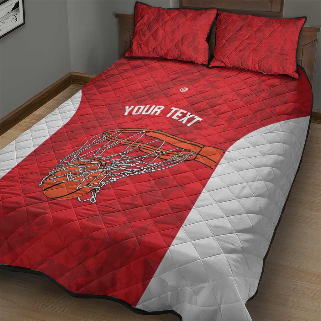 Afro Basketball Custom Tunisia Quilt Bed Set Go Champions Eagles of Carthage - African Pride