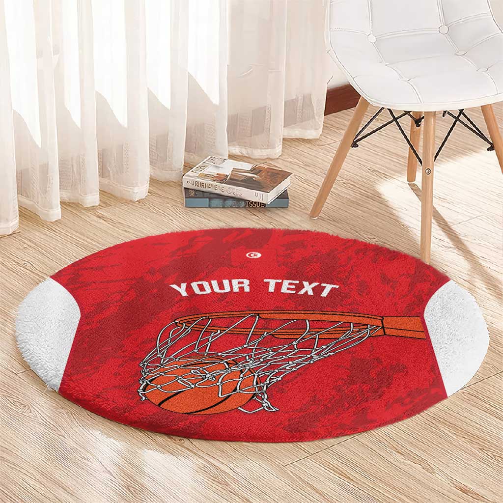 Afro Basketball Custom Tunisia Round Carpet Go Champions Eagles of Carthage - African Pride