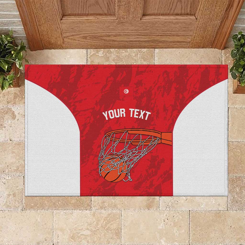 Afro Basketball Custom Tunisia Rubber Doormat Go Champions Eagles of Carthage - African Pride