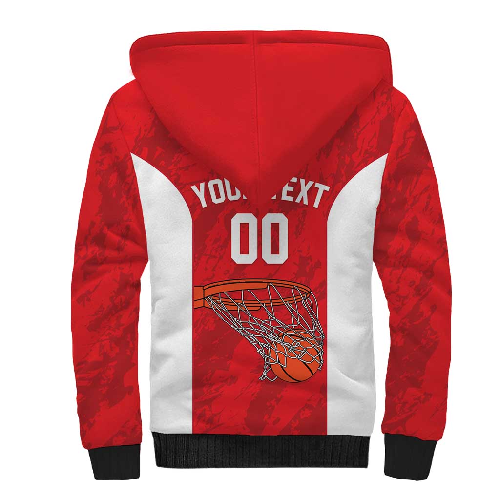 Afro Basketball Custom Tunisia Sherpa Hoodie Go Champions Eagles of Carthage - African Pride