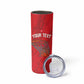 Afro Basketball Custom Tunisia Skinny Tumbler Go Champions Eagles of Carthage - African Pride