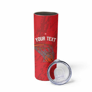 Afro Basketball Custom Tunisia Skinny Tumbler Go Champions Eagles of Carthage - African Pride