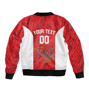 Afro Basketball Custom Tunisia Sleeve Zip Bomber Jacket Go Champions Eagles of Carthage - African Pride
