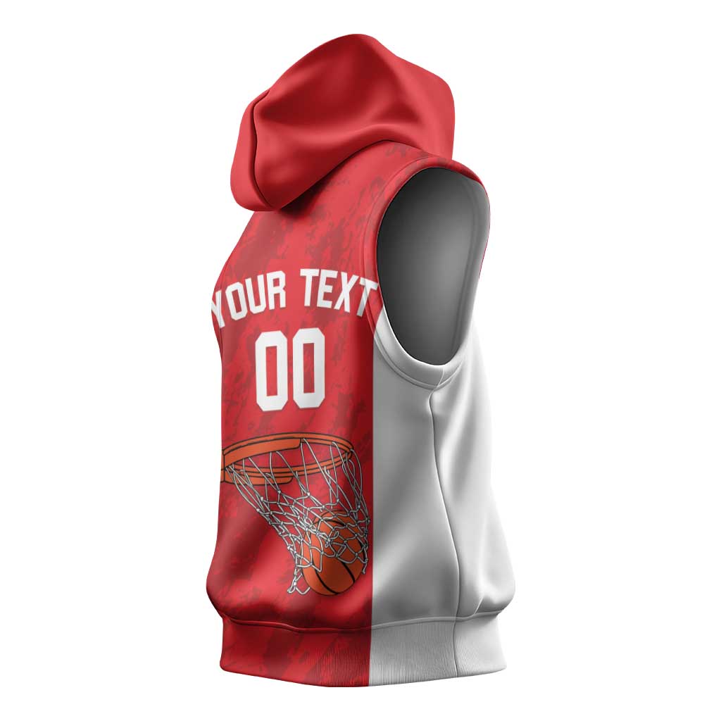 Afro Basketball Custom Tunisia Sleeveless Hoodie Go Champions Eagles of Carthage - African Pride