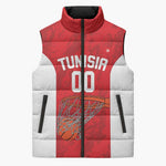 Tunisia Basketball Custom Sleeveless Puffer Jacket Go Champions Eagles of Carthage