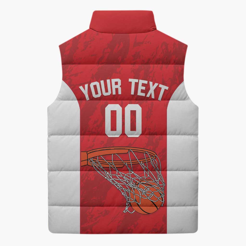 Tunisia Basketball Custom Sleeveless Puffer Jacket Go Champions Eagles of Carthage