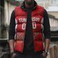 Tunisia Basketball Custom Sleeveless Puffer Jacket Go Champions Eagles of Carthage