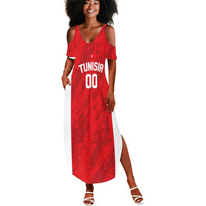 Afro Basketball Custom Tunisia Summer Maxi Dress Go Champions Eagles of Carthage - African Pride