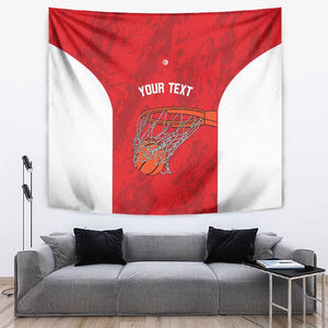 Afro Basketball Custom Tunisia Tapestry Go Champions Eagles of Carthage - African Pride
