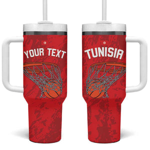 Afro Basketball Custom Tunisia Tumbler With Handle Go Champions Eagles of Carthage - African Pride