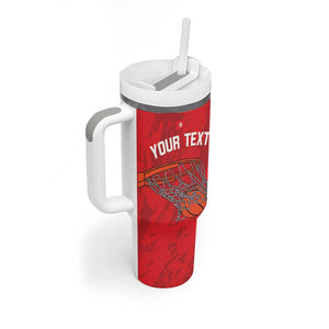 Afro Basketball Custom Tunisia Tumbler With Handle Go Champions Eagles of Carthage - African Pride