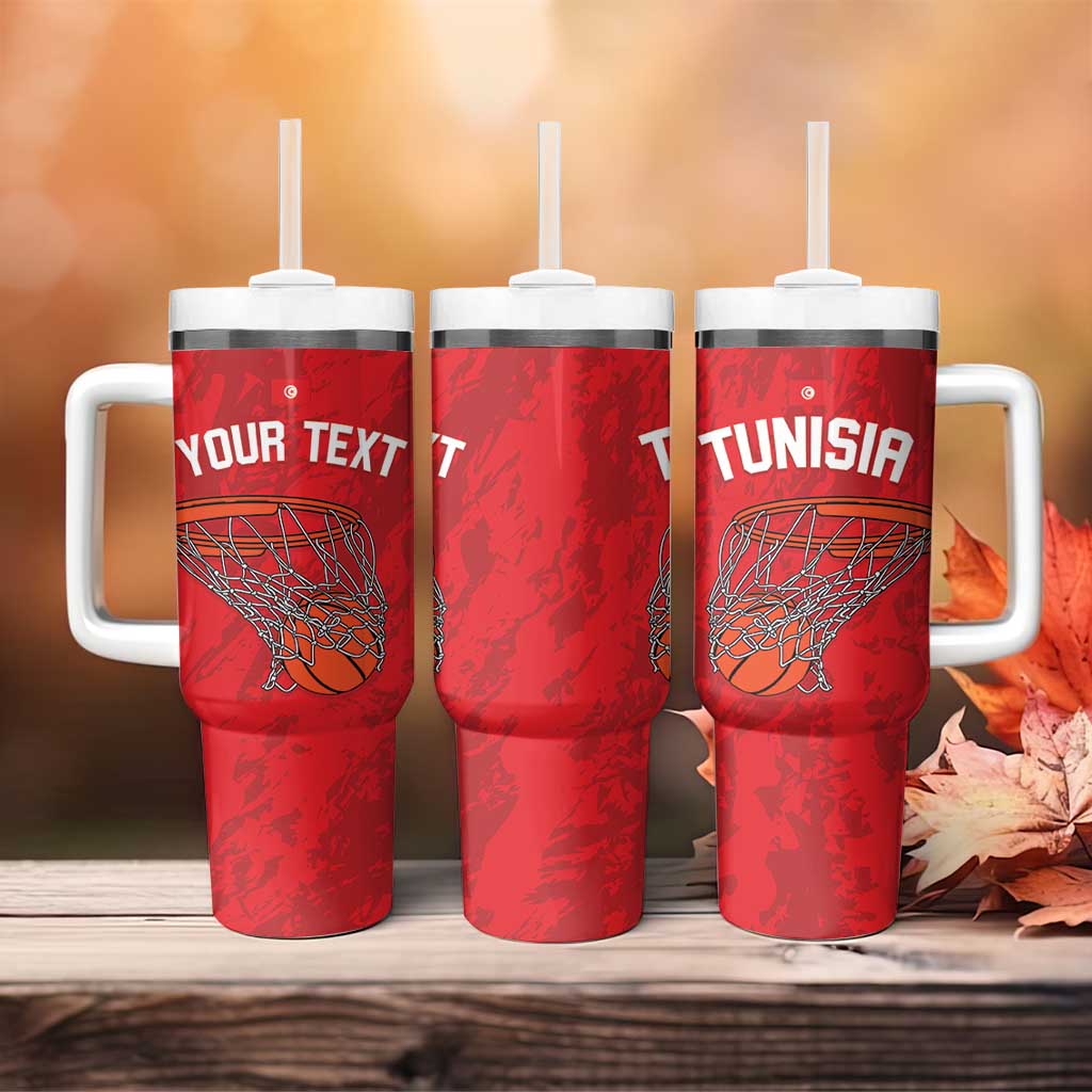 Afro Basketball Custom Tunisia Tumbler With Handle Go Champions Eagles of Carthage - African Pride