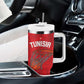 Afro Basketball Custom Tunisia Tumbler With Handle Go Champions Eagles of Carthage - African Pride