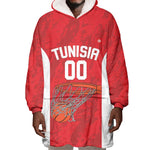 Afro Basketball Custom Tunisia Wearable Blanket Hoodie Go Champions Eagles of Carthage - African Pride