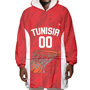Afro Basketball Custom Tunisia Wearable Blanket Hoodie Go Champions Eagles of Carthage - African Pride