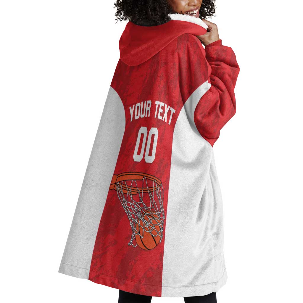 Afro Basketball Custom Tunisia Wearable Blanket Hoodie Go Champions Eagles of Carthage - African Pride